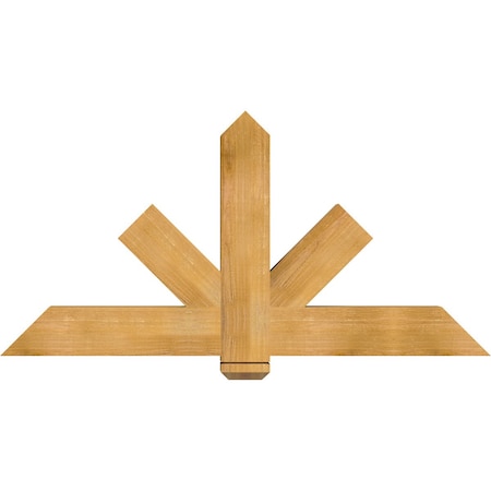 Ekena Millwork Kennewick Rough Sawn Timber Gable Bracket, Western Red Cedar, 60"W x 30"H x 4"D x 6"F, 12/12 Pitch GBW060X30X0406KEN00RWR